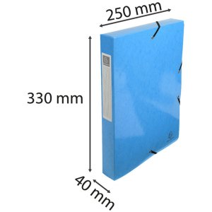 Scatola darchivio Iderama, dorso 40mm - 24x32cm azzurro