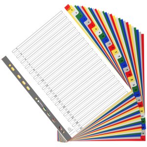 Registro in PP colorato con numeri stampati 31 pezzi
