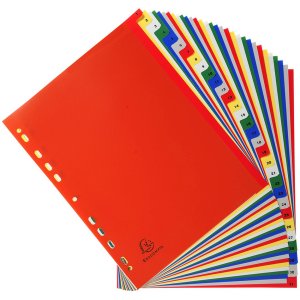 Registro in PP colorato con numeri stampati 31 pezzi