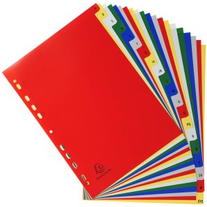 Registro colorato in PP con stampa alfabetica