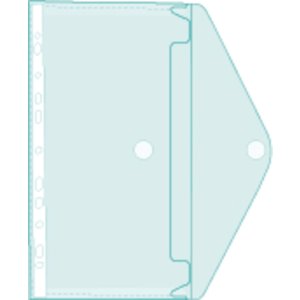 5 tasche portadepliant perforate in pp con chiusura a velcro - a4