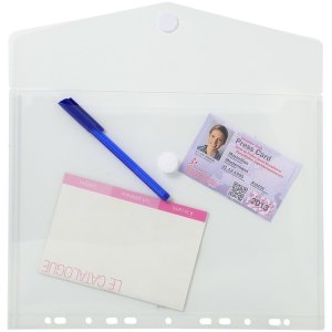 5 tasche portadepliant perforate in pp con chiusura a velcro - a4