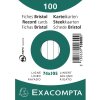 Involucro termoretraibile con 100 schede non perforate, DIN A7 74x105 mm, 205 g, foderate di bianco