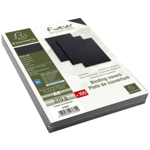 Confezione da 100 - Evercover A4 270g nero