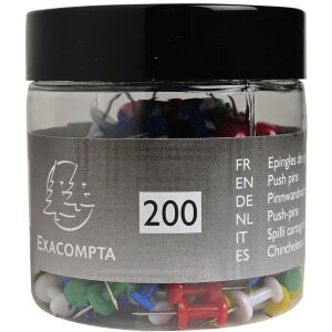 Scatola blister di spilli per lavagna 20 pezzi colori...