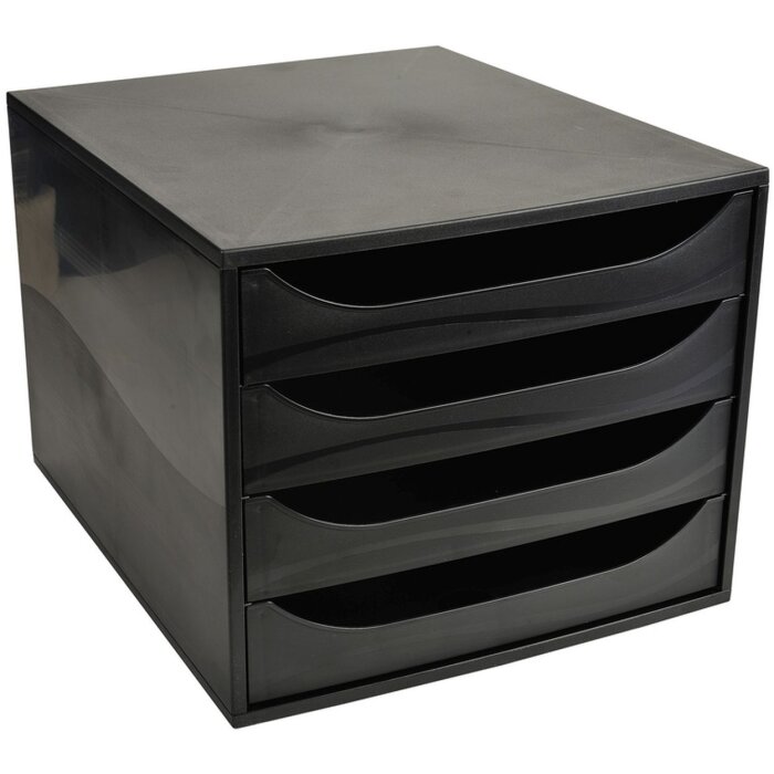 Cassettiera ECOBOX con 4 cassetti - Nero