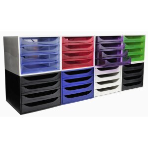 Cassettiera ECOBOX con 4 cassetti - Nero