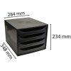 Cassettiera ECOBOX con 4 cassetti - Nero