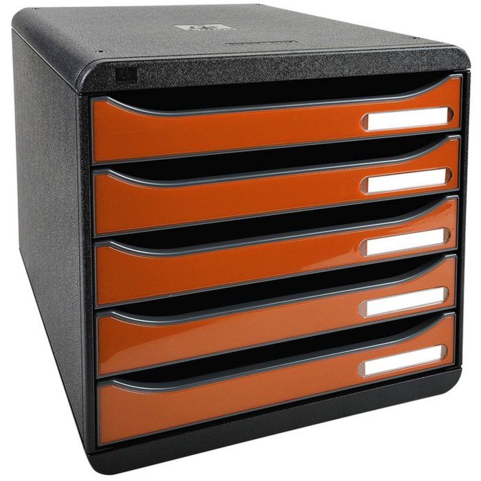 BIG-BOX PLUS - Nero-mandarino lucido 347x278x271 mm