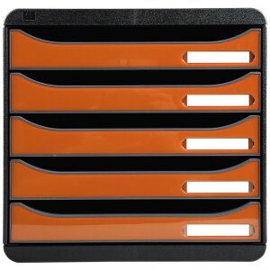 BIG-BOX PLUS - Nero-mandarino lucido 347x278x271 mm