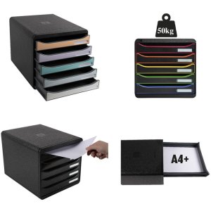 BIG-BOX PLUS - Nero-mandarino lucido 347x278x271 mm