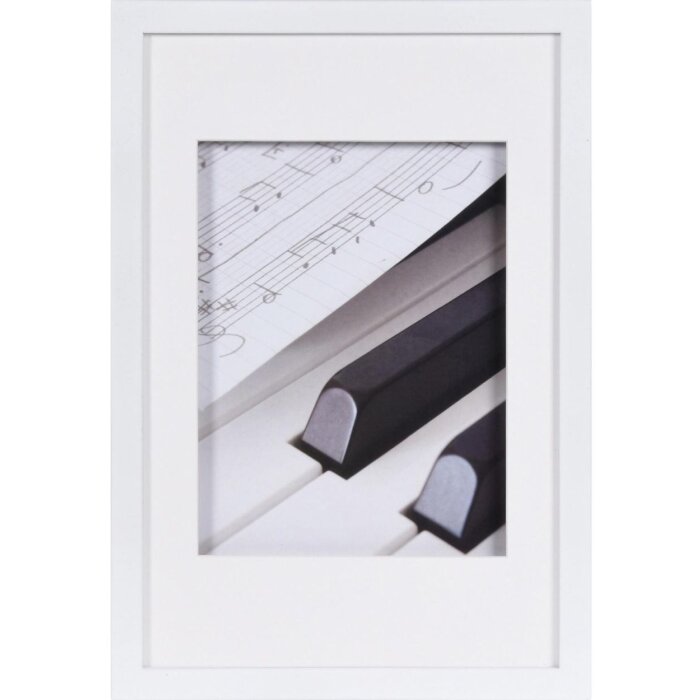 Cornice in legno PIANO bianco 20x30 cm effetto 3D