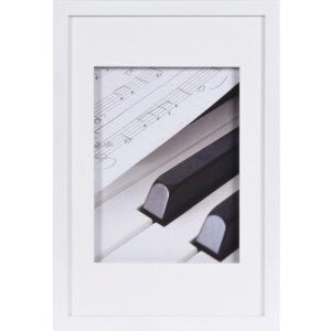 Cornice in legno PIANO bianco 20x30 cm effetto 3D