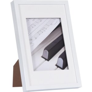 Cornice in legno PIANO bianco 20x30 cm effetto 3D