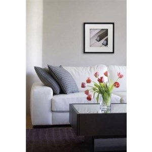 30x40 cm PIANO cornice in legno nero con passe-partout