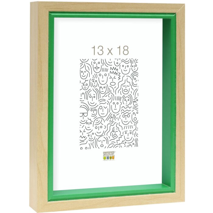 Cornice di legno Deknudt S40BH verde 13x18 cm