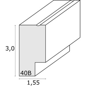 Cornice di legno Deknudt S40BH verde 13x18 cm