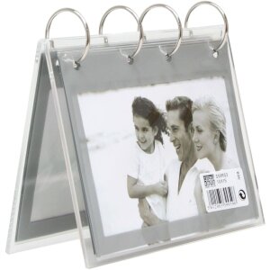 Raccoglitore ad anelli per foto Deknudt per 20 foto in argento 10x15 cm
