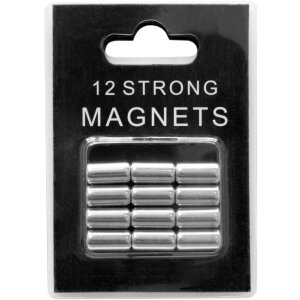 12 magneti dargento in confezione blister