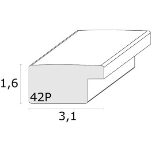 Cornice in plastica Deknudt S42P bianco chiaro 30x45 cm