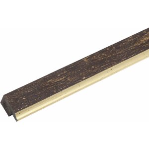 Cornice in plastica S46A nera con oro 13x18 cm