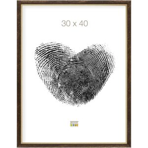 Cornice in plastica S46A nera con oro 13x18 cm