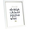 Cornice in plastica S46A bianca con argento 10x15 cm