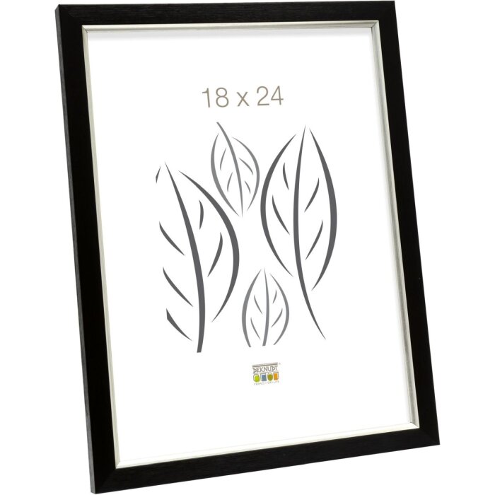 Cornice in plastica S46A nera con argento 13x18 cm