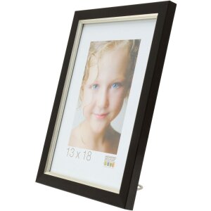 Cornice in plastica S46A nera con argento 20x30 cm