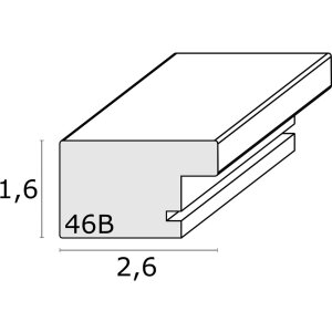 Cornice di legno S46BH marrone-grigio 15x20 cm