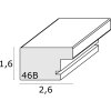 Cornice di legno S46BH marrone-grigio 15x20 cm