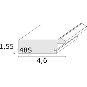 Cornice di legno S48SC3 bronzo 20x20 cm