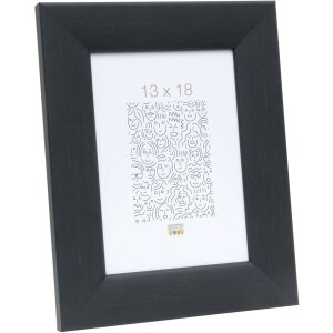 Cornice in legno S53G nero effetto pittore 15x20 cm