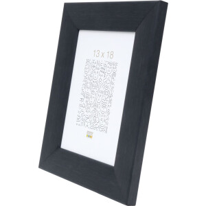 Cornice in legno S53G nero effetto pittore 15x20 cm