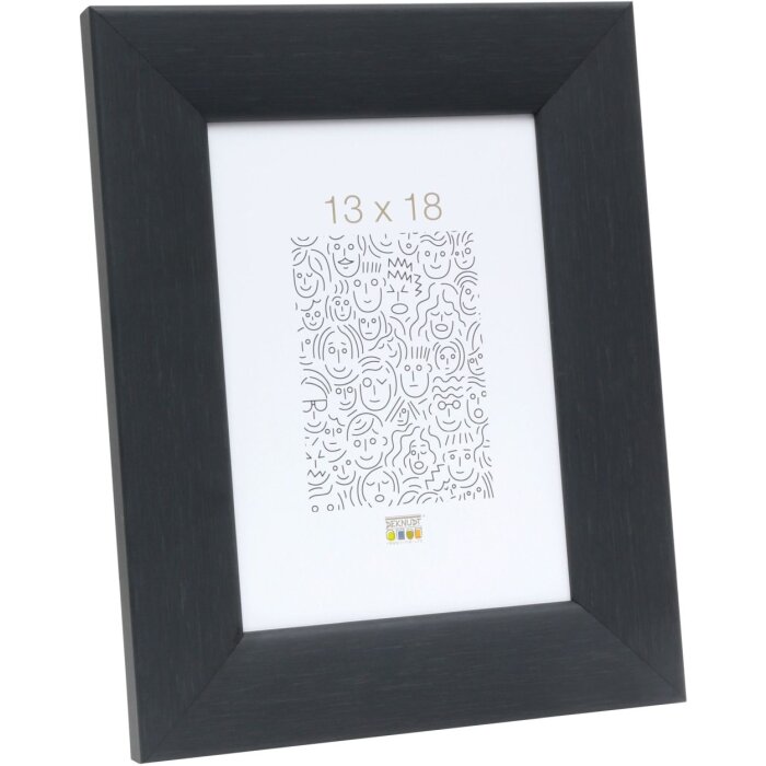 Cornice in legno S53G nero effetto pittore 50x50 cm