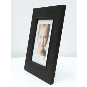 Cornice in legno S53G nero effetto pittore 70x100 cm