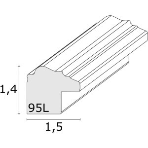 Cornice ornamentale S95L 13x13 cm bianco