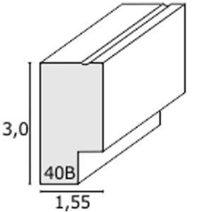 Telaio di legno S40BH da 10x15 cm a 30x40 cm