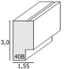Telaio di legno S40BH da 10x15 cm a 30x40 cm