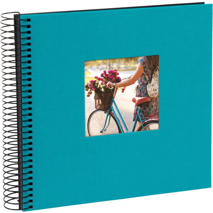 Goldbuch Album a spirale Bella Vista turchese 20x20 cm 40 pagine nere