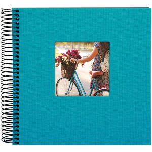 Goldbuch Album a spirale Bella Vista turchese 20x20 cm 40 pagine nere