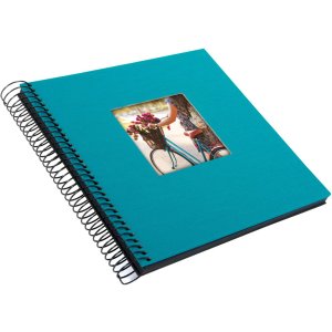 Goldbuch Album a spirale Bella Vista turchese 20x20 cm 40 pagine nere