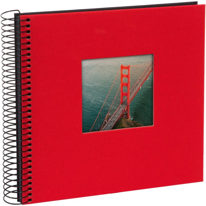 Goldbuch Album a spirale Bella Vista rosso 20x20 cm 40 pagine nere