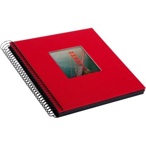 Goldbuch Album a spirale Bella Vista rosso 20x20 cm 40 pagine nere