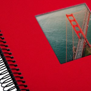 Goldbuch Album a spirale Bella Vista rosso 20x20 cm 40 pagine nere