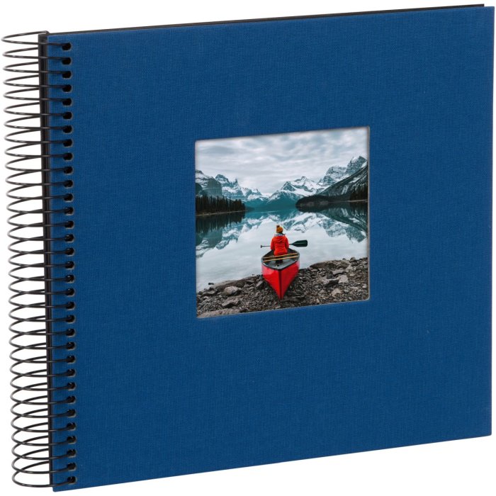 Goldbuch Album a spirale Bella Vista blu 20x20 cm 40 pagine nere