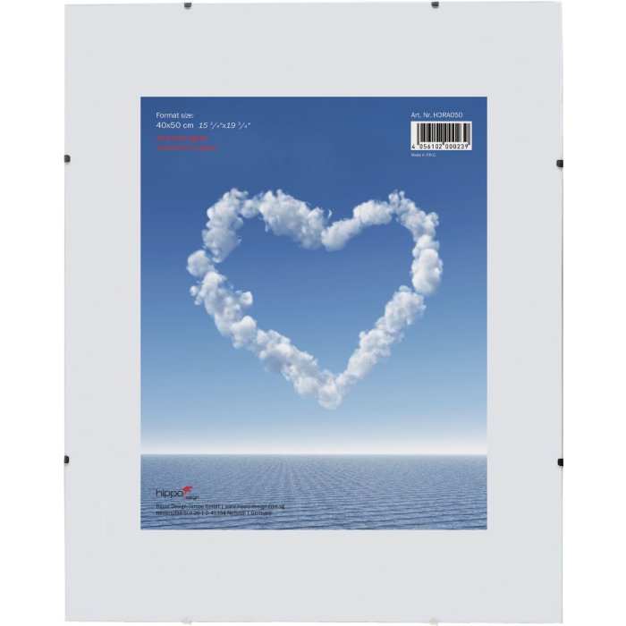 HNFD cornice a clip 60x80 cm supporto per foto in vetro antiriflesso