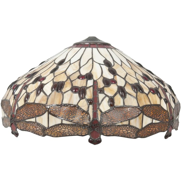 Paralume in vetro LumiLamp Tiffany Dragonfly 49x28 cm