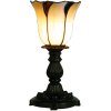 LumiLamp 5LL-5136 Lampada da tavolo Tiffany Ø 16x32 cm Lampada da tavolo in vetro beige