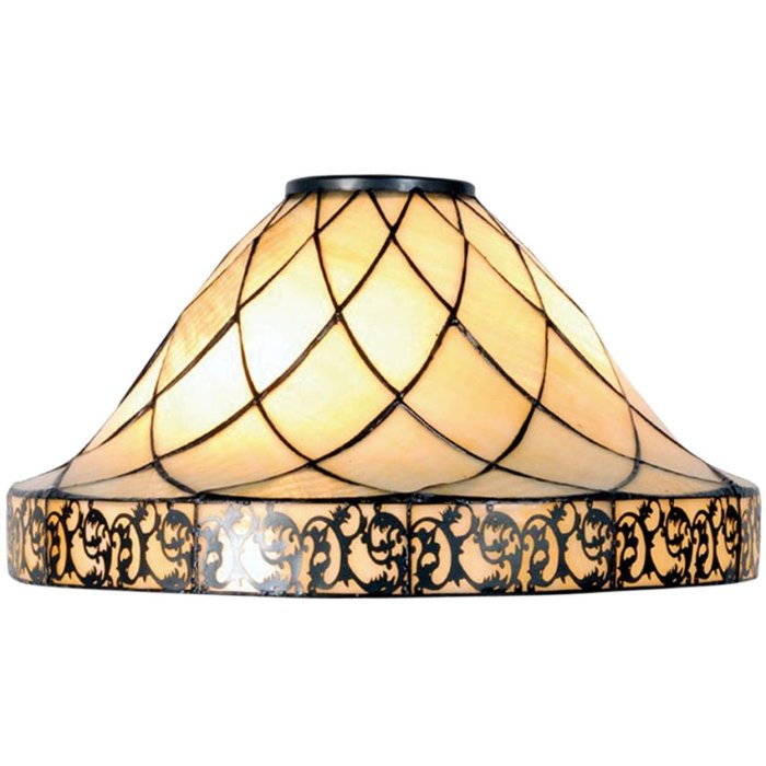 LumiLamp 5LL-5281 Paralume Tiffany Ø 45x28 cm Triangolo di vetro marrone beige